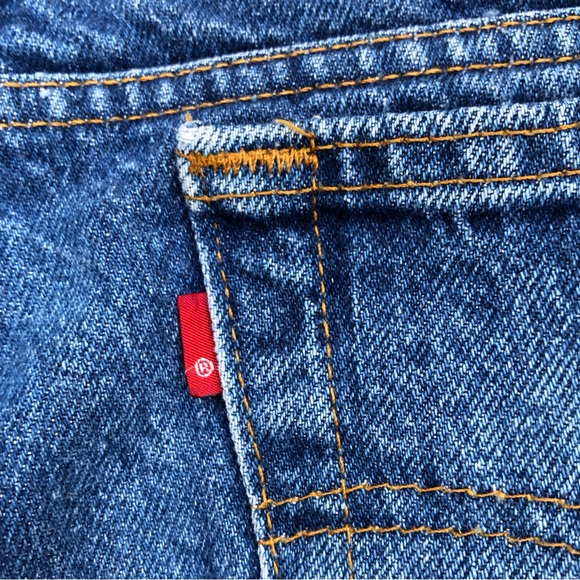 Vintage Levi's 505 1990 USA Made Bleach Faded Distressed Denim Jeans 34 x 29 - Picture 8 of 17